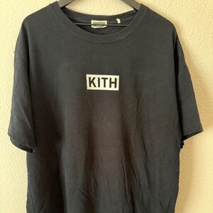 Kith Black Men's Short Sleeve Tee Shirt White Logo Size XXL